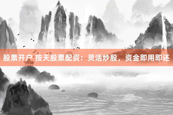 股票开户 按天股票配资：灵活炒股，资金即用即还