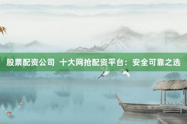 股票配资公司  十大网抢配资平台：安全可靠之选