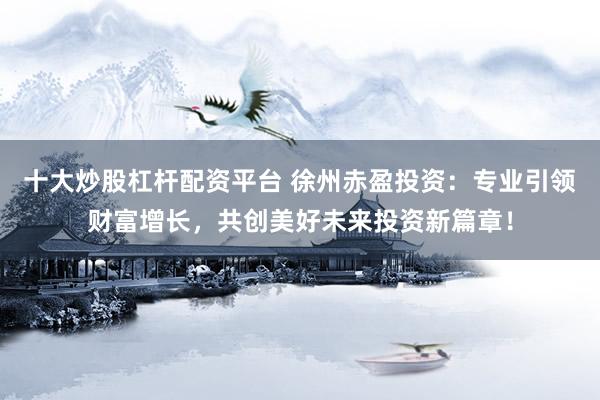 十大炒股杠杆配资平台 徐州赤盈投资：专业引领财富增长，共创美好未来投资新篇章！