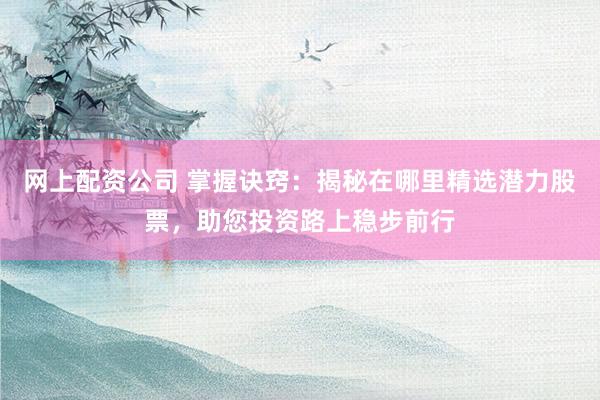 网上配资公司 掌握诀窍：揭秘在哪里精选潜力股票，助您投资路上稳步前行
