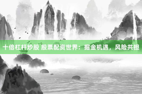 十倍杠杆炒股 股票配资世界：掘金机遇，风险共担