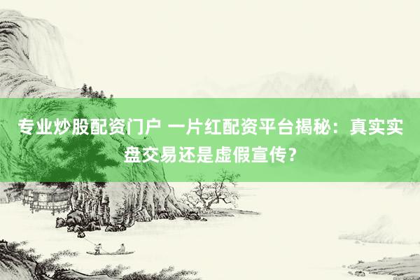 专业炒股配资门户 一片红配资平台揭秘：真实实盘交易还是虚假宣传？