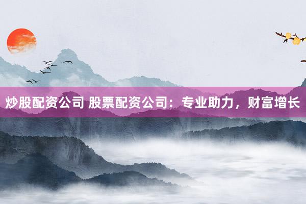 炒股配资公司 股票配资公司：专业助力，财富增长
